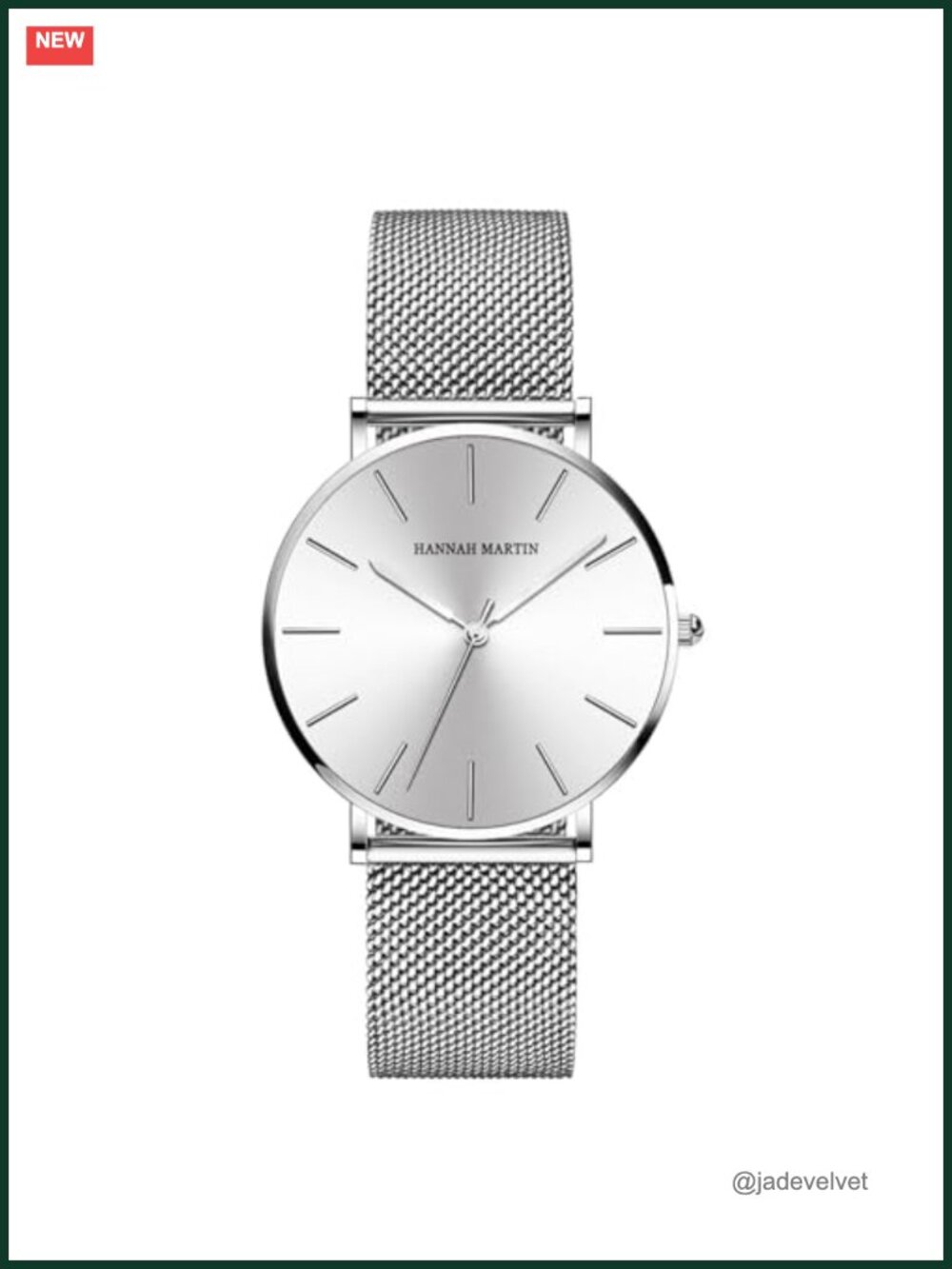 Women's Minimalist Quartz Wrist Watch with Stainless Steel Mesh Band